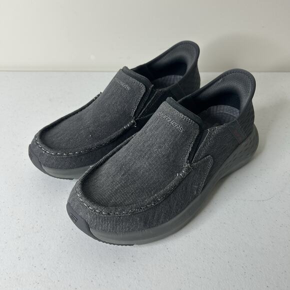 Skechers Parson Dewitt Slip Ins Men Size 8 Charcoal Gray Shoes 204806 main image 5